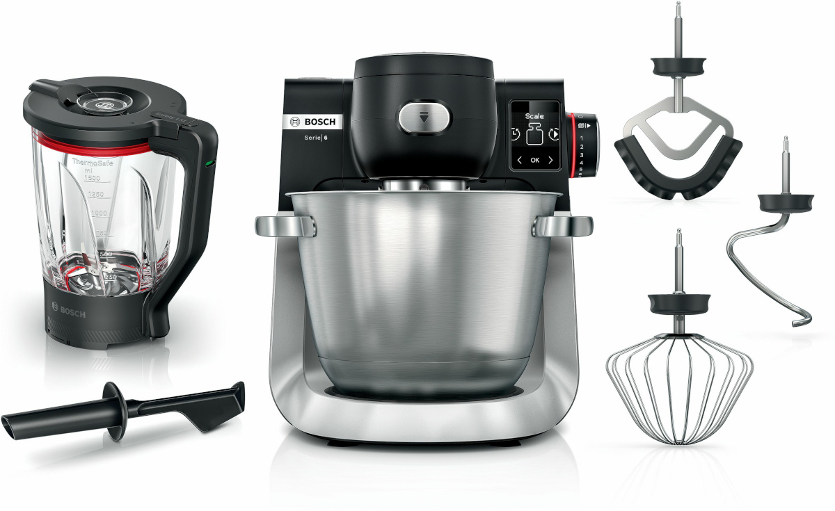 Bosch köögikombain MUMS6ZS17 Serie 6 Food Processor, 1600W, must/roostevaba teras