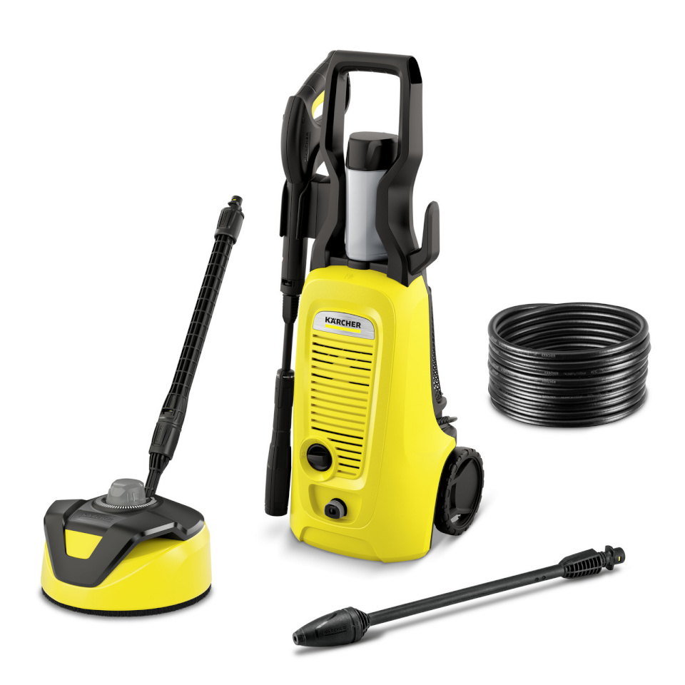 Kärcher survepesur K4 UNIVERSAL EDITION T5 Compact Electric Pressure Washer, 420 l/h, 1800W, must/kollane