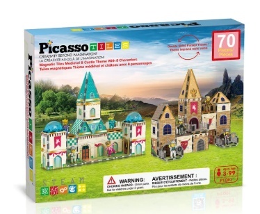 Picasso Tiles PICASSO TILES Magnetiline konstruktor Medieval Age komplekt, PTQ01