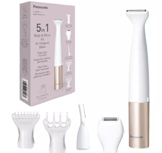 Panasonic juukselõikur  ES-WM31 5-in-1 Body and Bikini Trimmer Kit, valge/roosa kuld