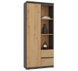 Top E Shop riiul RS-80 BILY ANTHRACITE/OAK ARTISAN Office Bookcase