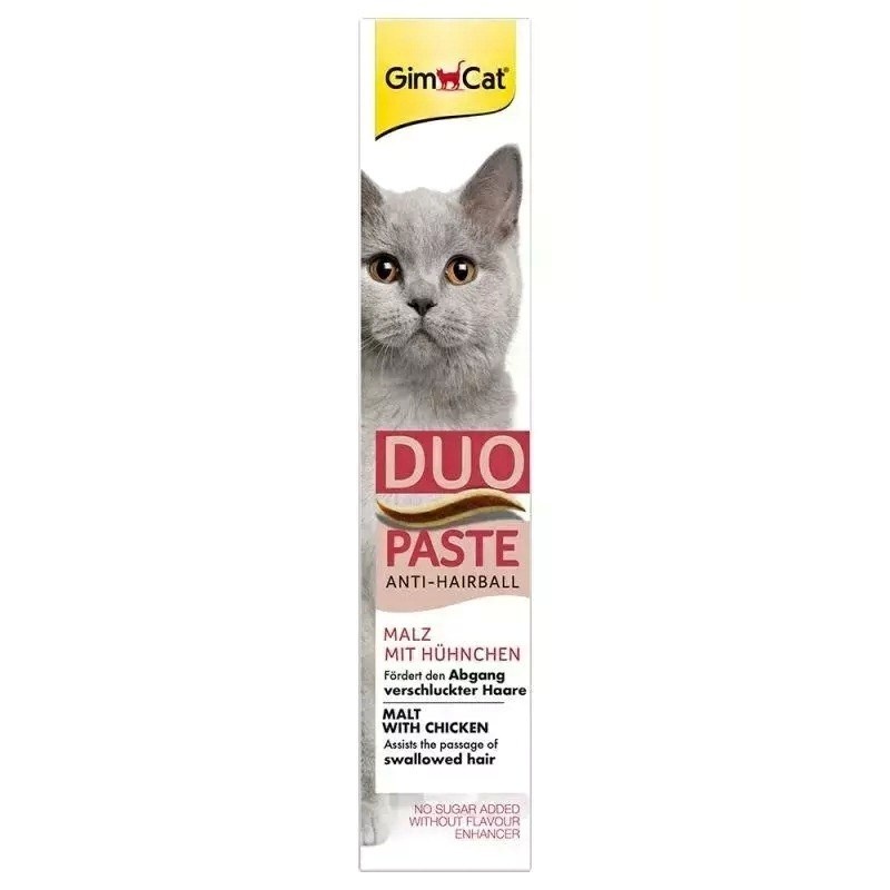 Gimcat kassitoit Duo Paste Anti-Hairball with Chicken, 50g