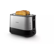 Philips röster HD2637/90 Viva Collection Toaster, roostevaba teras/must