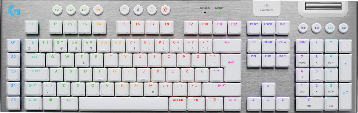 Logitechi mänguklaviatuur G915xLIGHTSPEED madala profiiliga puutetundlik valgus