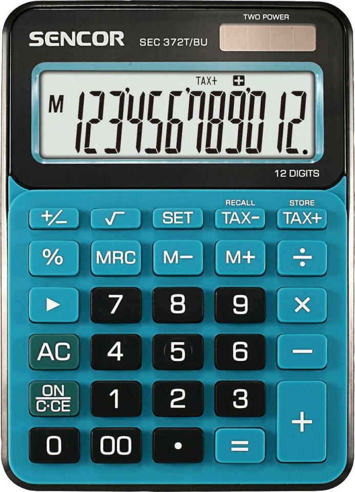 Sencor kalkulaator SEC 372BU Table/12 Digit LCD Calculator, sinine/must