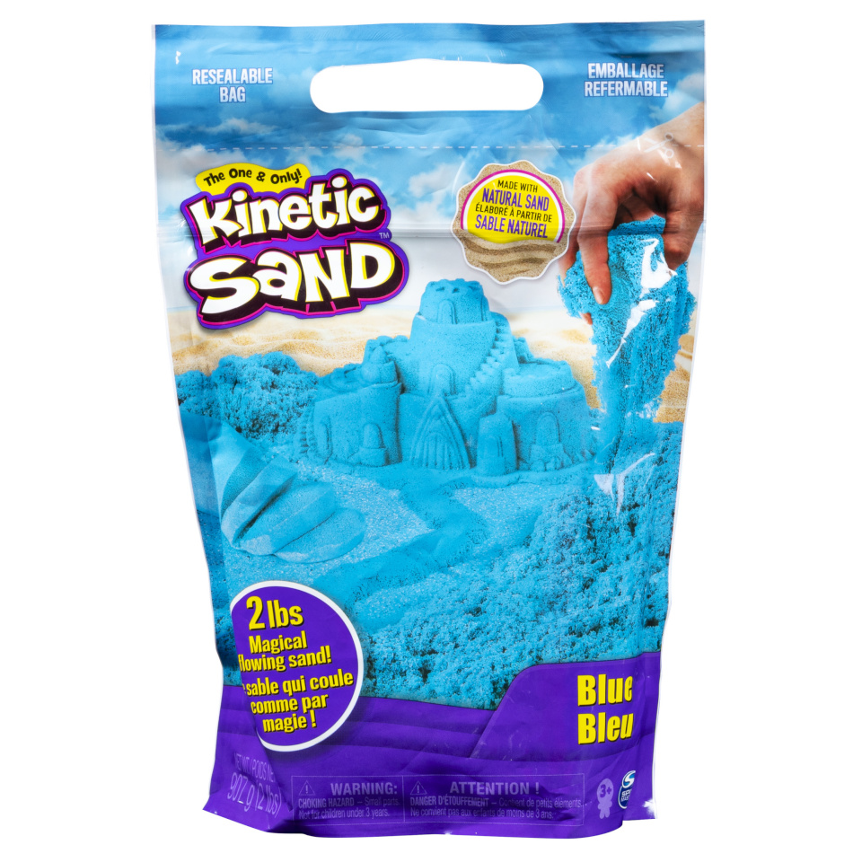 Kinetic Sand mänguvest Color Bag modelleeriv liiv, sinine