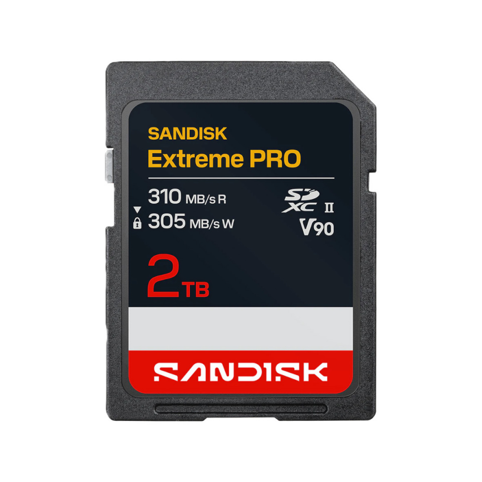 SanDisk 2 TB SDXC Extreme PRO R310MB/s W305MB/s, UHS-II V90, mälukaart