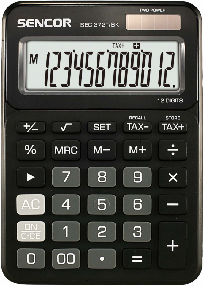 Sencor kalkulaator SEC 372BK Table/12 Digit LCD Calculator, must