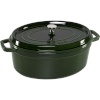 Staub ahjunõu La Cocotte 33cm oval, Basil roheline, Cast Iron
