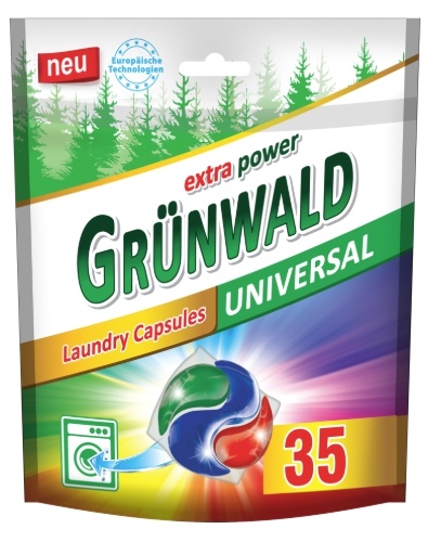Grünwald pesupesemiskapslid Universal Laundry Capsules, 35tk