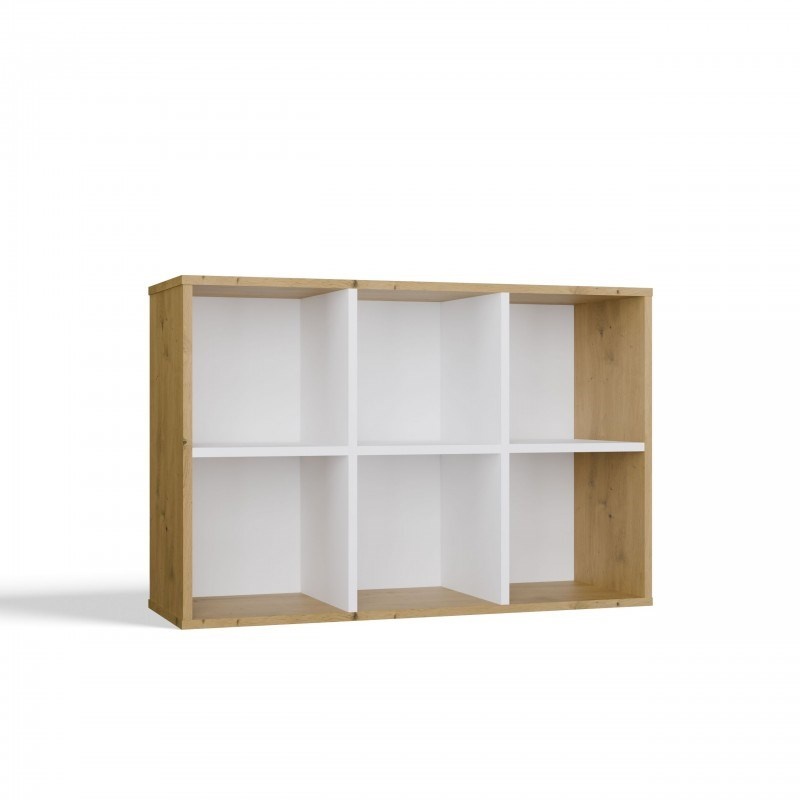 Top E Shop riiul MALAX MINI 2X3 ARTISAN/valge Bookcase