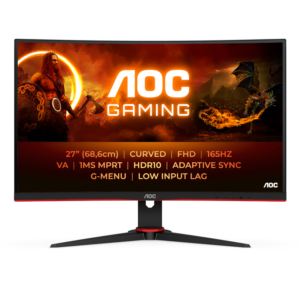 AOC monitor G2 C27G2E/BK 27", must/punane