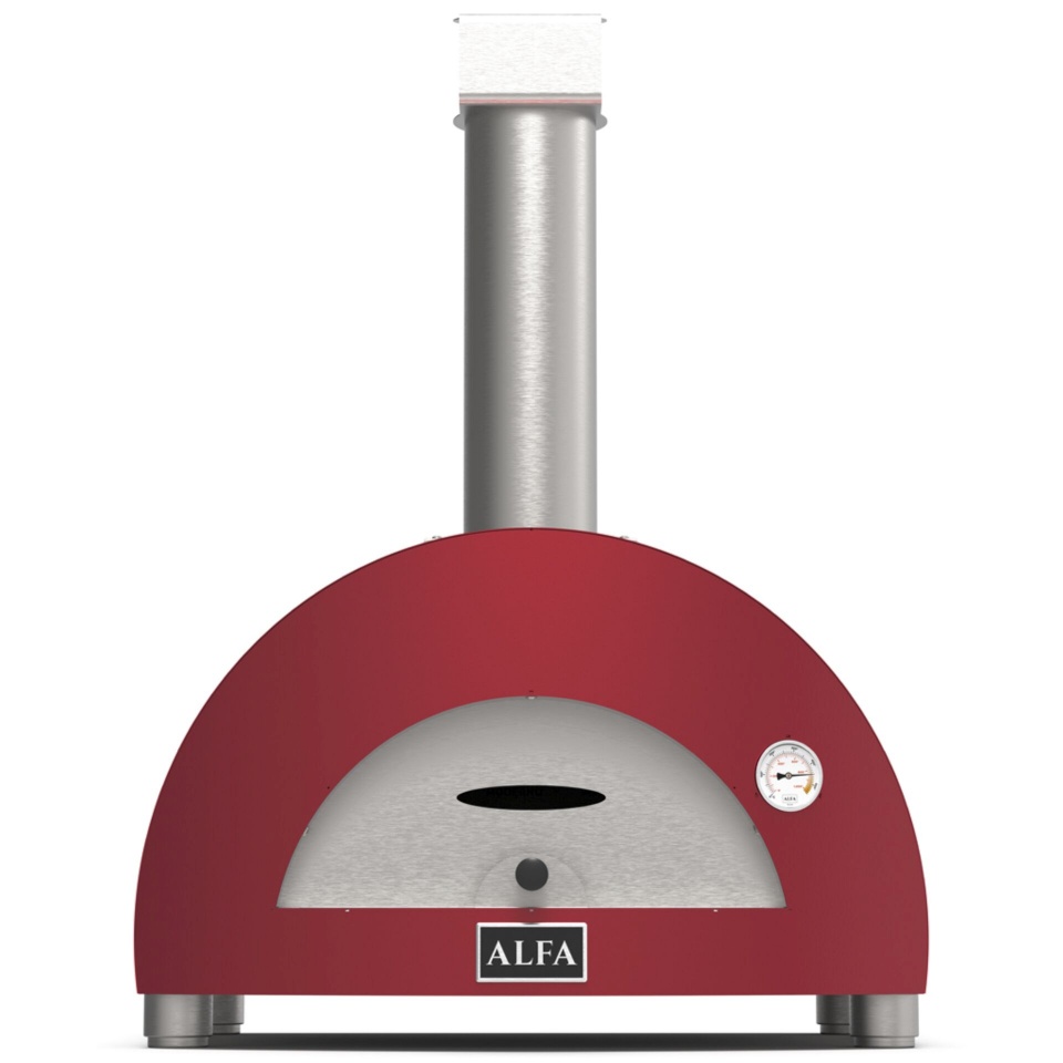 Alfa Forni pitsaahi Moderno 1 Pizza Wood, punane