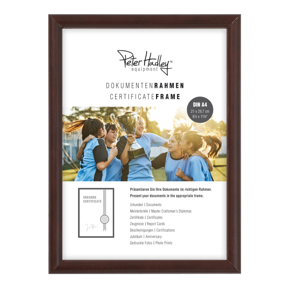Peter Hadley pildiraam Rondo A4 tumepruun, Wooden Frame, puidust raamiga (21x29,7 cm)