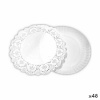 Algon Food Tray Set Ümmargune valge 4tk 16x16x1,5cm (48tk)