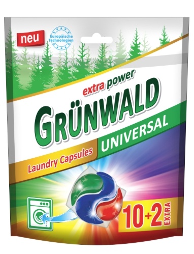 Grünwald pesupesemiskapslid Universal Laundry Capsules, 12tk
