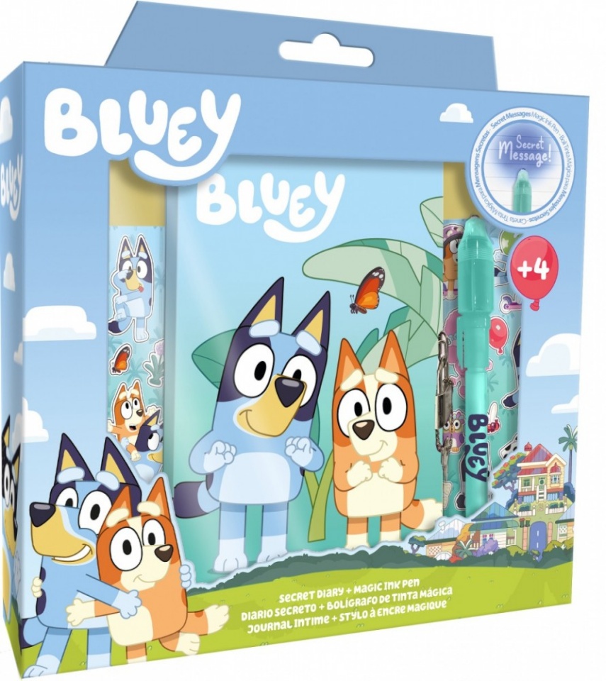 Kids Euroswan Diary with magic pen Bluey