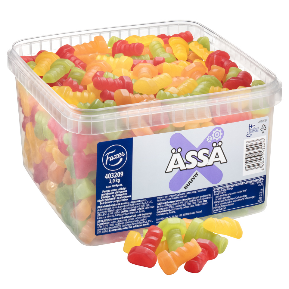 Fazer lahtised kommid Ässä Screws Loose Candy, 2,0kg