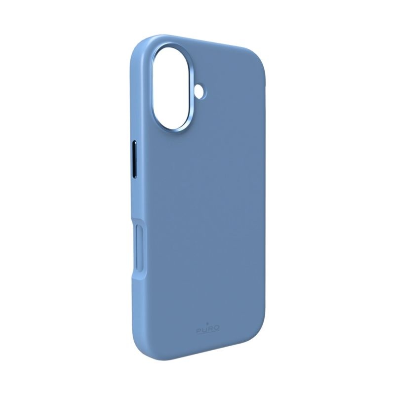 Puro Icon Mag Pro Liquid Silicone Case for iPhone 17, MagSafe Compatible, with Camera Protection and Aluminum Buttons - Blue sinine / iPhone 17