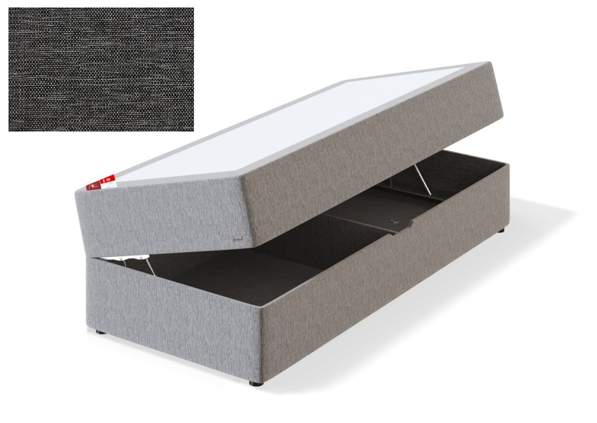 Sleepwell kušett panipaigaga RED POCKET STORAGE,  80x200x53cm, MANGO tumehall, pehme