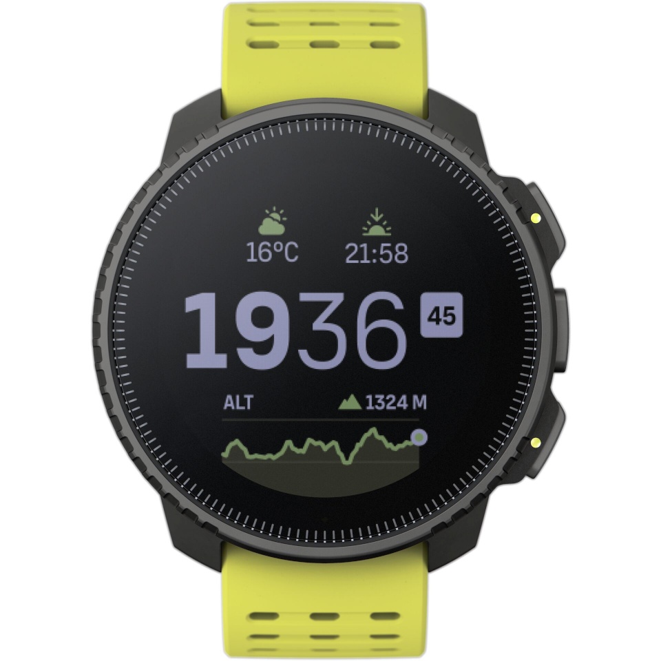 Suunto pulsikell Vertical Black Lime, must