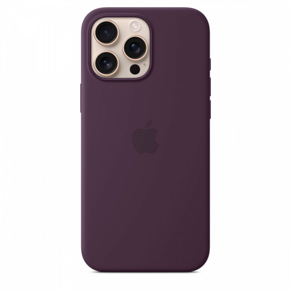 Apple kaitsekest iPhone 16 Pro Max Silicone Case with MagSafe - Plum tumepunane
