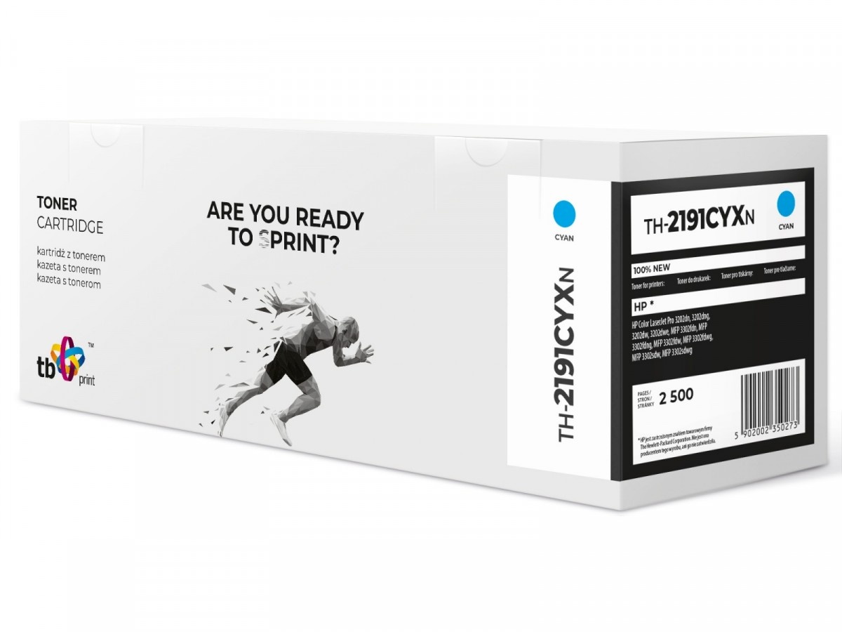TB Print tooner for HP Color LaserJet Pro 3202 W2191X TH-2191CYXN 100% new cyan