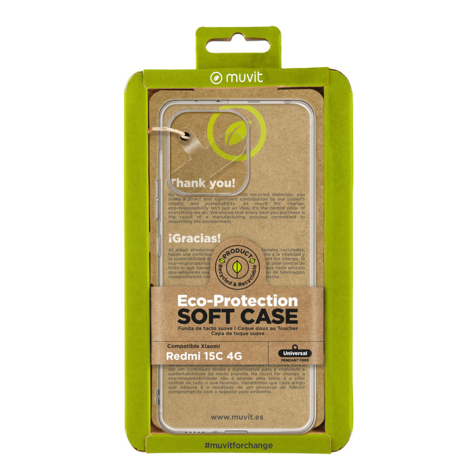 Muvit for Change kaitsekest Redmi 15C 4G läbipaistev