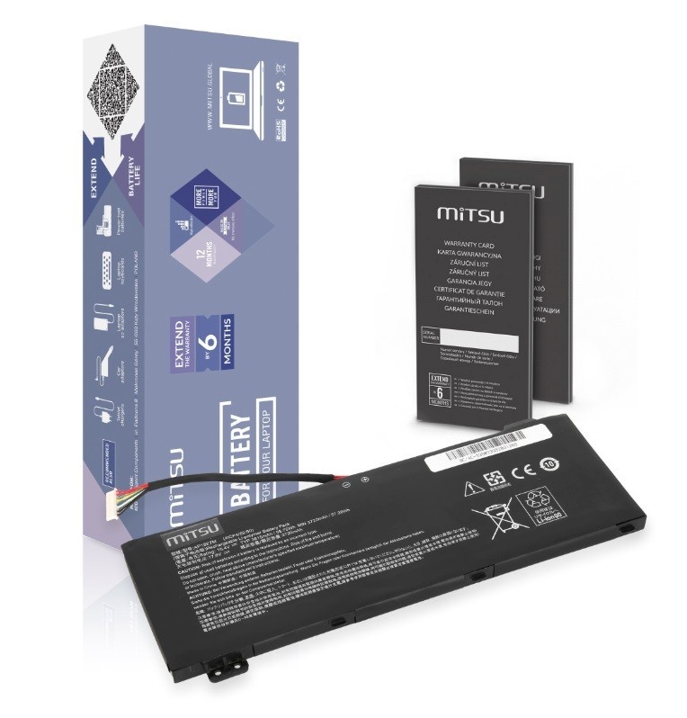 Mitsu sülearvuti aku MITSU ACER AN515-54 AN517-51 3815mAh 15,4V