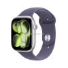 Apple Watch Series 11 GPS 46mm hõbedane Aluminium Case with lilla Fog Sport Band - M/L