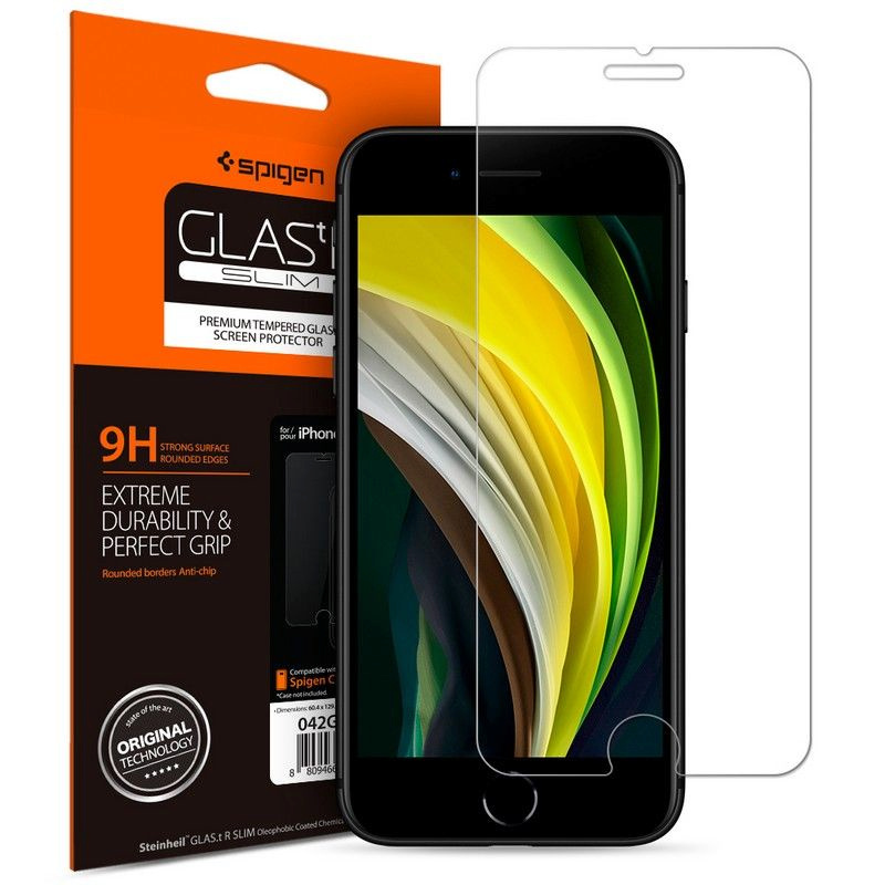 Spigen kaitseklaas Glastr Slim HD Premium Tempered Glass Screen Protector (iPhone SE/8/7)
