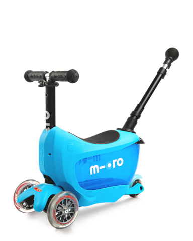 Micro tõukeratas Mini2Go Deluxe Plus sinine + käepide
