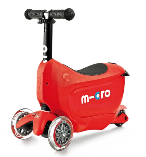 Micro tõukeratas Mini2Go Deluxe Plus, punane