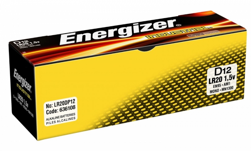 Energizer patarei industrial Alkaline D LR20 / 12 tk.