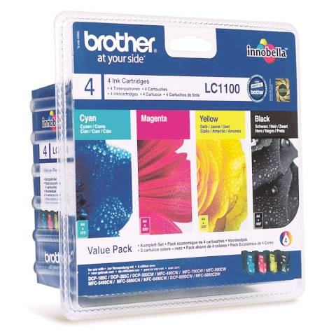 Brother tindikassett LC1100 Multipack (CMYBK)