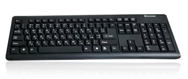 Vakoss klaviatuur Keyboard USB CYRYLIC /RU Layout/ TK-204UK must