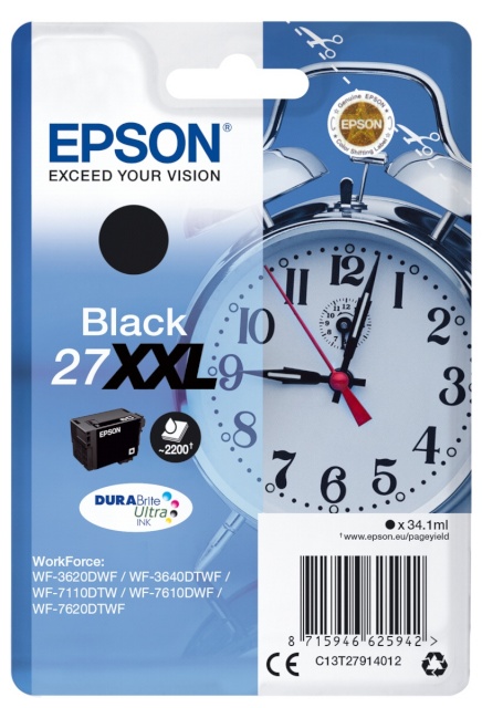 Epson tindikassett DURABrite Ultra Ink 27 XXL (T2791) must