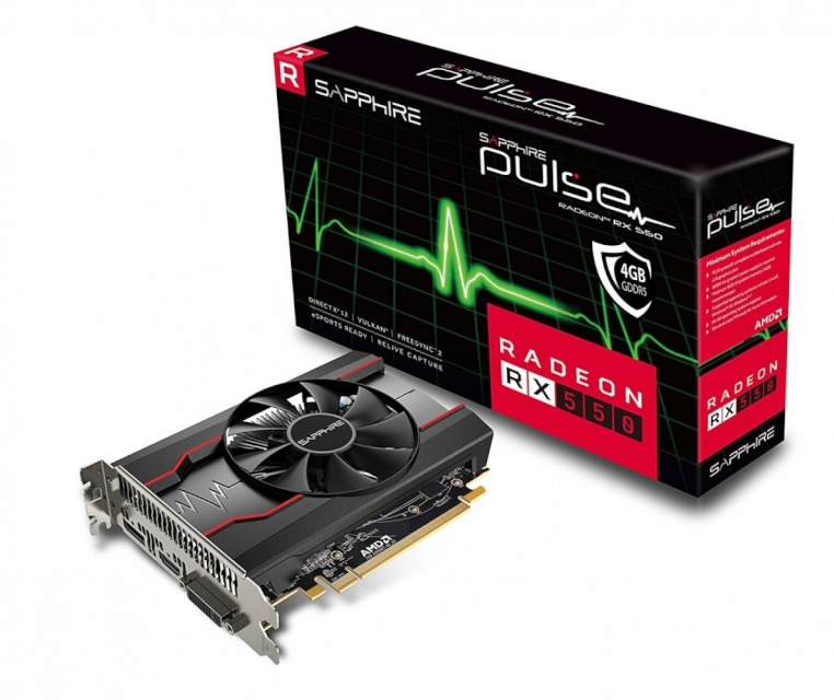 Sapphire videokaart AMD Radeon RX 550 Pulse 4GB GDDR5, 11268-01-20G