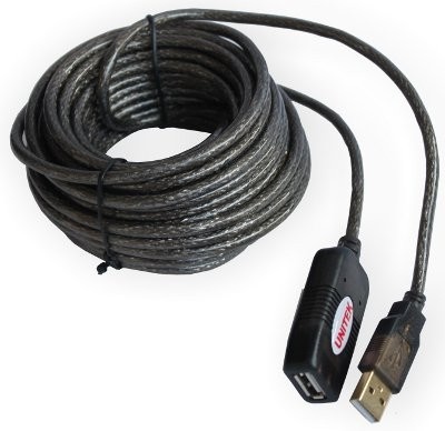 Unitek kaabel Activ Extension Cable US B2.0, AM-AF, 10m, must