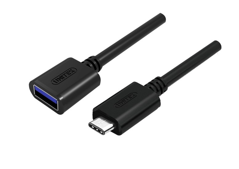 Unitek Cable USB type-C to USB AF, Y-C476BK