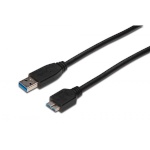 Assmann kaabel Cable 0,5m USB 3.0 SuperSpeed Typ USB A / microUSB B M / M must 0,5m