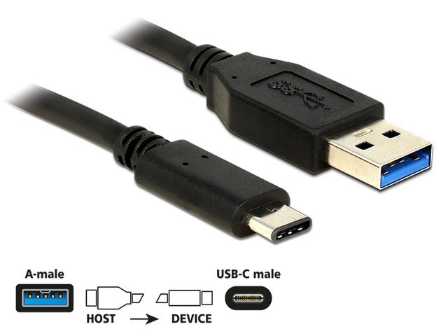 Delock kaabel Cable USB Type-C (M) -USB 3.1 (AM) 50cm