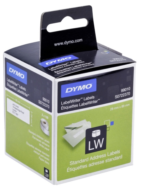 Dymo etikett Address Labels 99010 89mm x 28mm / 2 x 130 labels