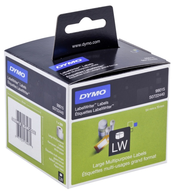 Dymo etikett Large Multipurpose Labels 70mm x 54mm / 320 labels 99015
