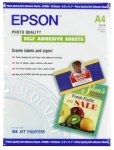 Epson etikett Epson Photo Quality Inkjet Paper A4, 10 sh.,167g selfadh. S041106