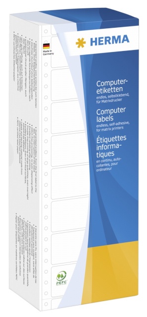 Herma etikett Computer Labels 88,9x48,4 3000tk valge 8204