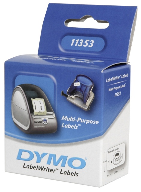 Dymo etikett Multipurpose Labels 25 x 13mm valge 1000tk 11353