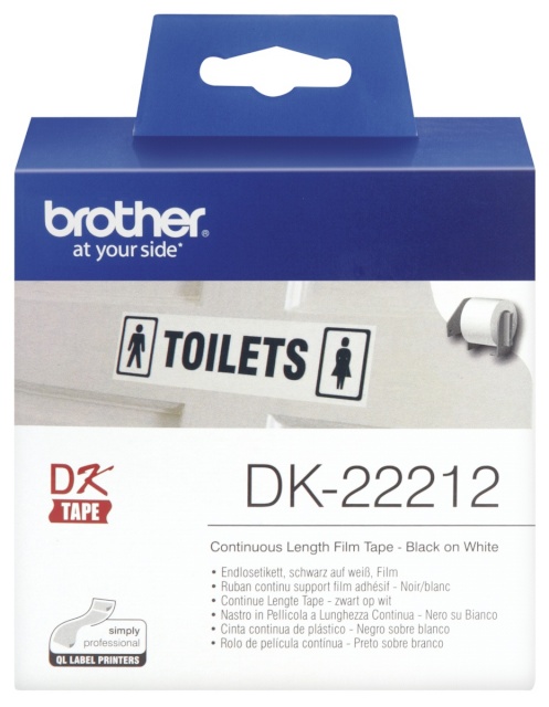 Brother etiketid DK-22212 Continuous White Film Tape 62mm x 15.24m