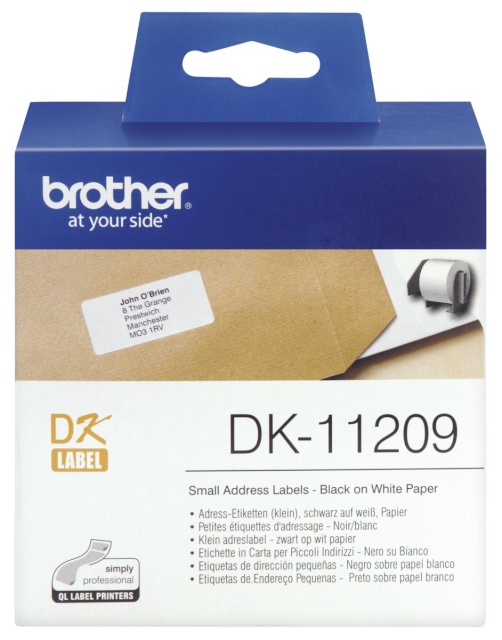 Brother etikett Adress labels valge 29 x 62mm 800tk DK-11209