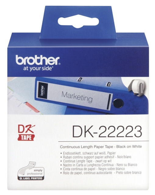 Brother DK-22223 Continuous Length Paper Label White, DK, 30.48 m, 50mm